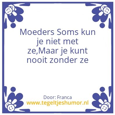 Tegeltje: Moederdag