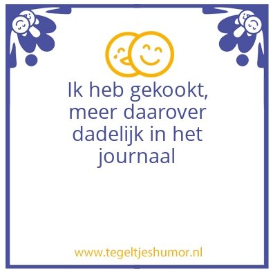 Tegeltje: Koken