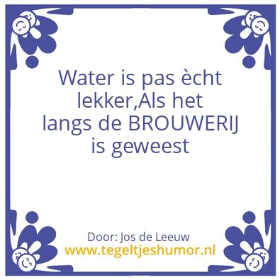 Tegeltje: Water