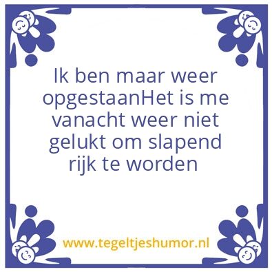 Tegeltje: Ik