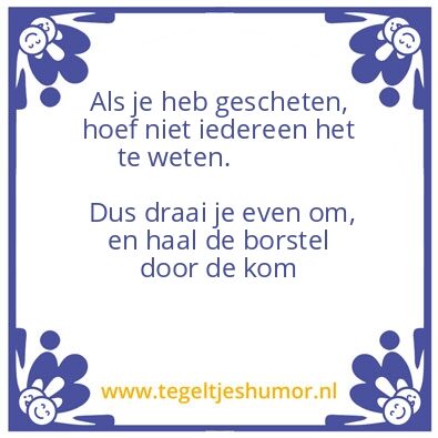 Tegeltje: Borstel
