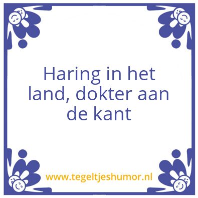 Tegeltje: haring