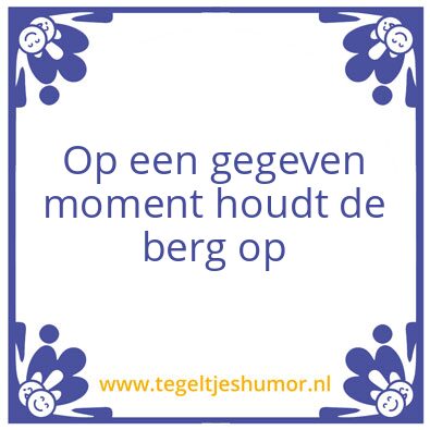 Tegeltje: Berg