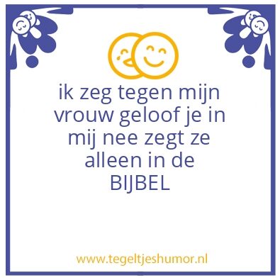 Tegeltje: grappig
