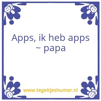 Tegeltje: Apps