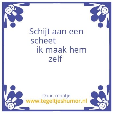 Tegeltje: scheet