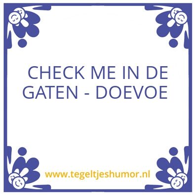 Tegeltje: DOEVOE