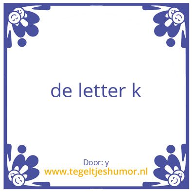 Tegeltje: y