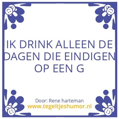 Tegeltje: dorst