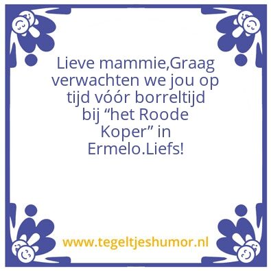 Tegeltje: het Roode Koper