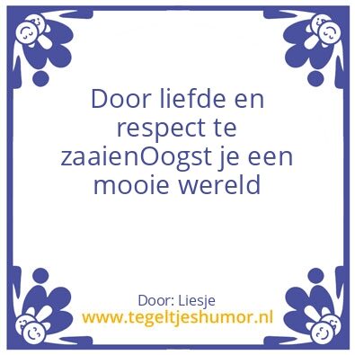 Tegeltje: Respect