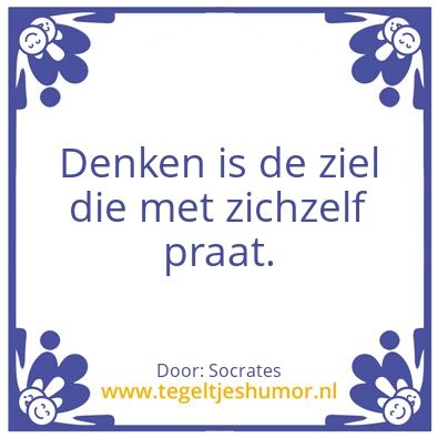 Tegeltje: Denken