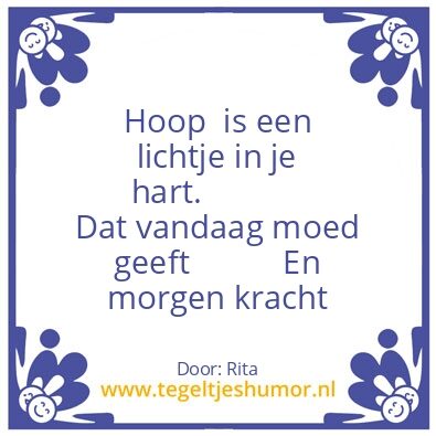 Tegeltje: Hoop