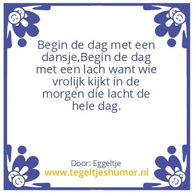 Tegeltje: Vrolijk
