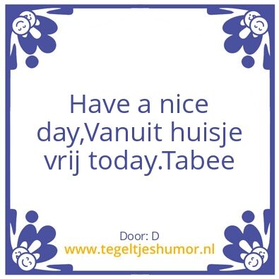 Tegeltje: D&S