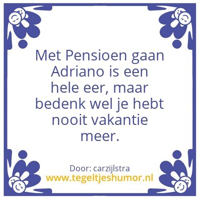 Tegeltje: Adriano
