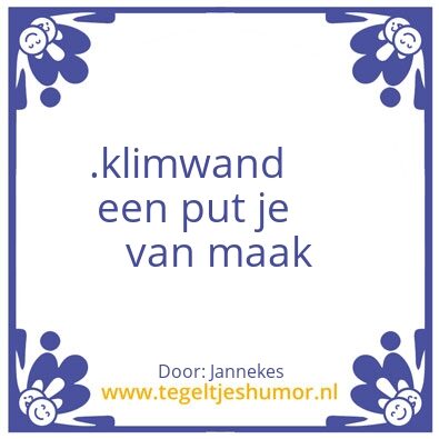 Tegeltje: motto