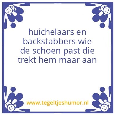 Tegeltje: why