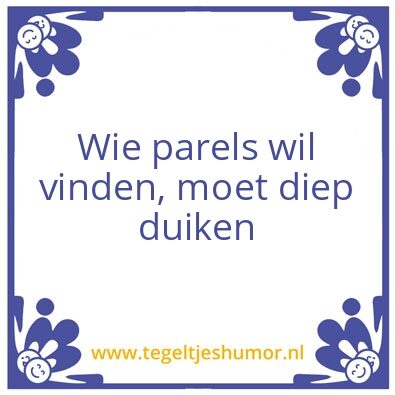 Tegeltje: Parels
