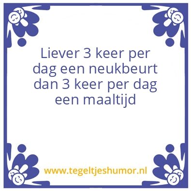 Tegeltje: Maaltijd