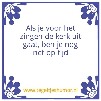 Tegeltje: Zingen