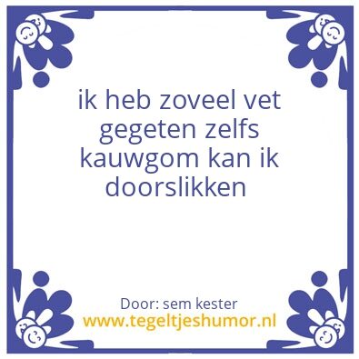 Tegeltje: humor