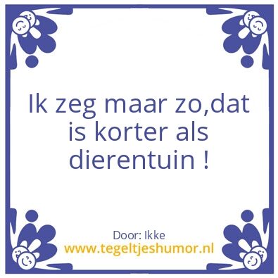 Tegeltje: Zo