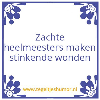 Tegeltje: stinkend