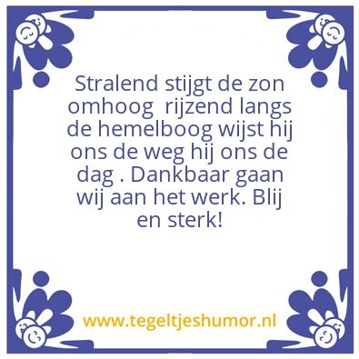 Tegeltje: de zon