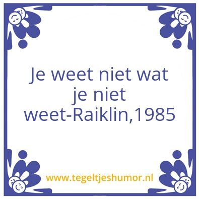 Tegeltje: Yes