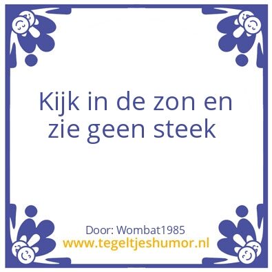 Tegeltje: De zon