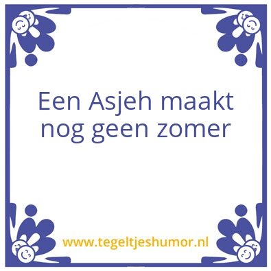 Tegeltje: As