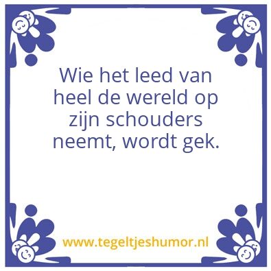 Tegeltje: Leed