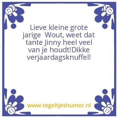 Tegeltje: Wout