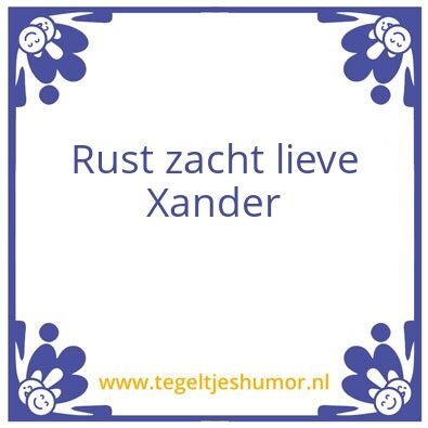 Tegeltje: Rust