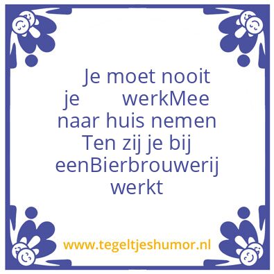 Tegeltje: Bier