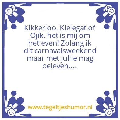 Tegeltje: Carnaval