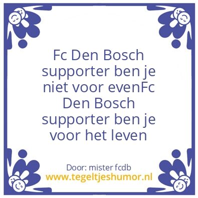 Tegeltje: supporter