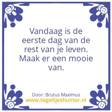 Tegeltje: Vandaag