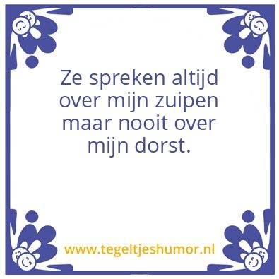 Tegeltje: Dorst