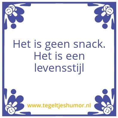 Tegeltje: Snack