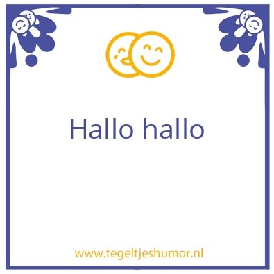 Tegeltje: plassies