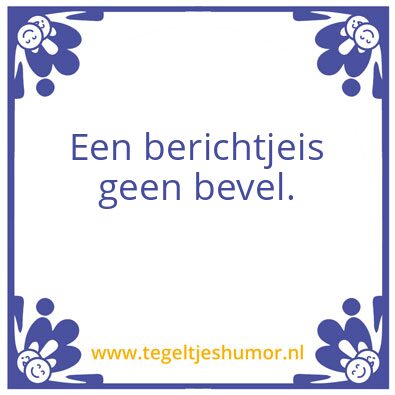 Tegeltje: Note