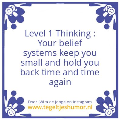 Tegeltje: Level 1 Thinking