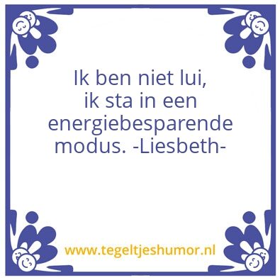 Tegeltje: Lui