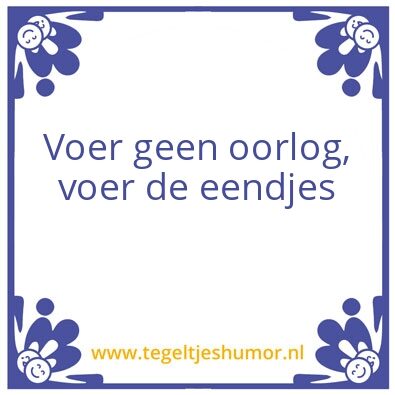 Tegeltje: Voer
