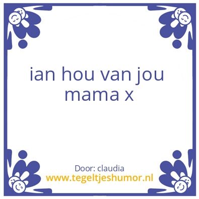 Tegeltje: ian