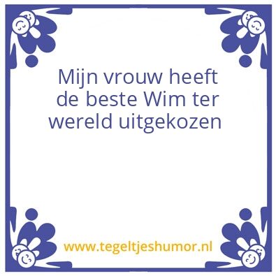 Tegeltje: Man