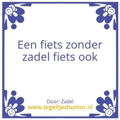 Tegeltje: Fiets