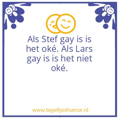 Tegeltje: Gay